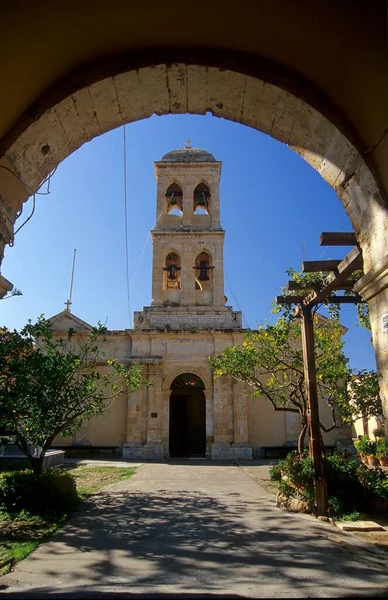 Moni Gonias Monastery Crete Greece Europe — Stock Photo, Image