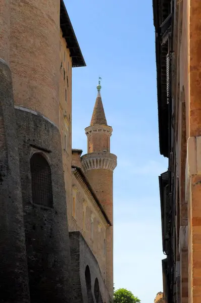 Italien Italien Marche Urbino Stadskärna Gamla Stan Kyrka Europa — Stockfoto