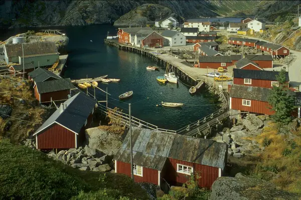 Село Лофотен Норвегія Європа — стокове фото