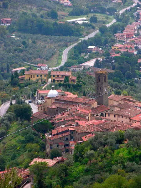 Гірське Село Massa Cozzile Провінція Пістонія Тоскана Поблизу Монтекатіні Терме — стокове фото