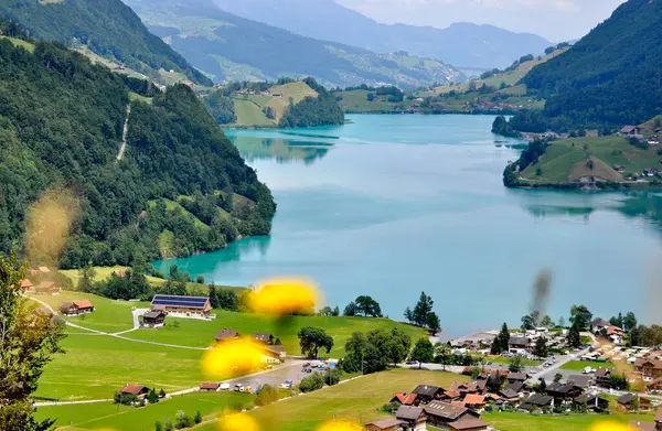 Lungern See Stadt Lungern Schweiz Europa — Stockfoto