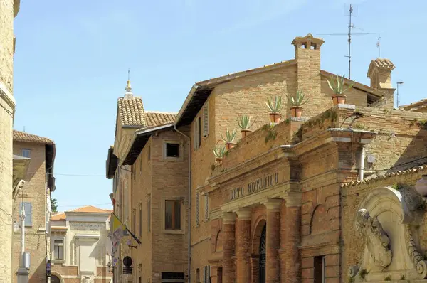 Italia Italy Marche Urbino Downtown Old Town Orto Botanico Pierina — Fotografia de Stock