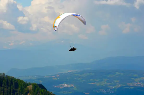 Schlern Zuid Tirol Paragliders Bij Start — Stockfoto