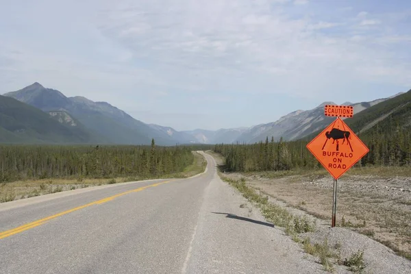 Alaska Highway Nära Muncho Lake British Columbia Kanada Nordamerika — Stockfoto