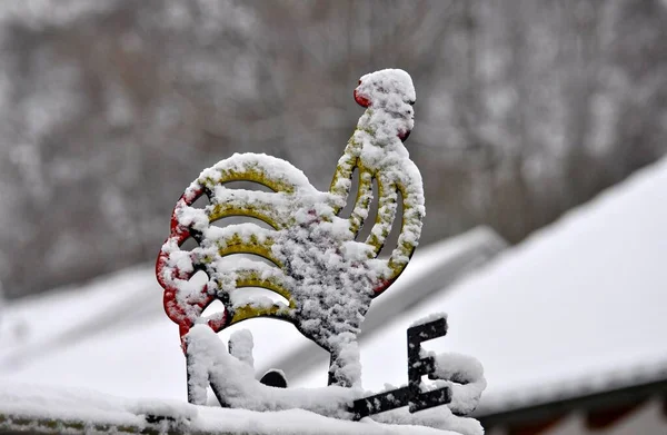 Weathercock Snow Winter — Stock Photo, Image
