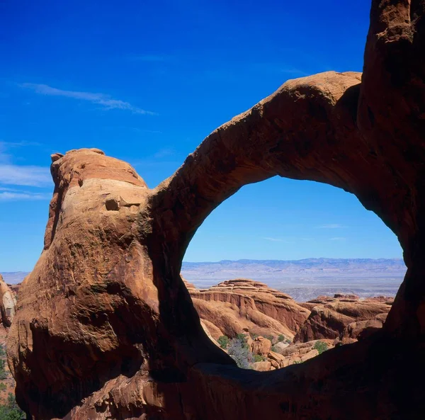 Double Arch Arches National Park Utah Usa Nordamerika — Stockfoto