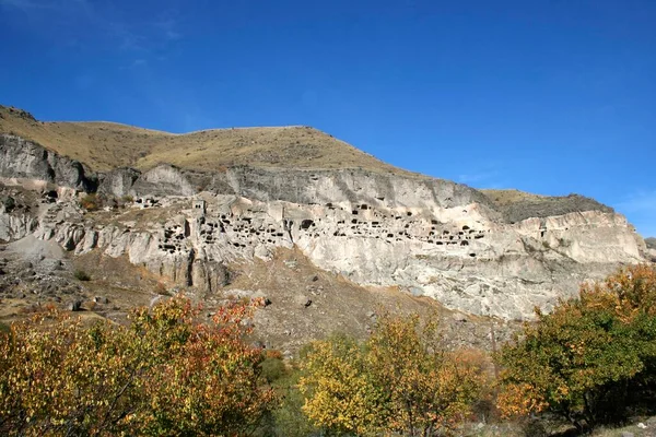 Les Restes Ville Grotte Vardzia Non Loin Frontière Turque Géorgie — Photo