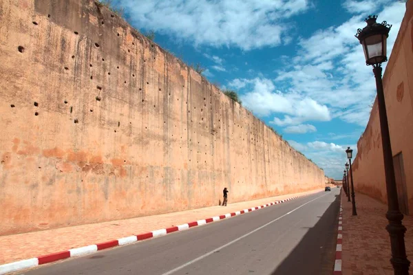 Wall Walkway Royal Palace Meknes Morocco — Stock Photo, Image