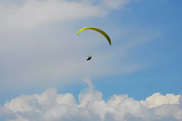 Paragliders Sky Sunny Day — Stock Photo, Image