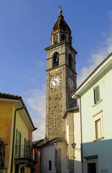 Szwajcaria Jezioro Maggiore Ticino Ascona Kościół Santi Pietro Paolo Europa — Zdjęcie stockowe
