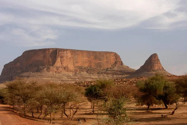 View Hombori Tondo Highest Mountain Mali 1155M Foothill Cle Hombori — Stock Photo, Image
