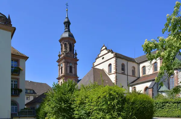 Forêt Noire Gengenbach Vieille Ville Abbaye Impériale Eglise Mary Town — Photo