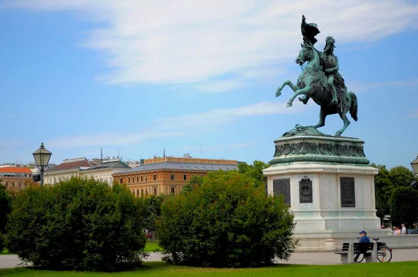 Autriche Vienne Vienne Palais Impérial Hofburg Monument Équestre Europe — Photo