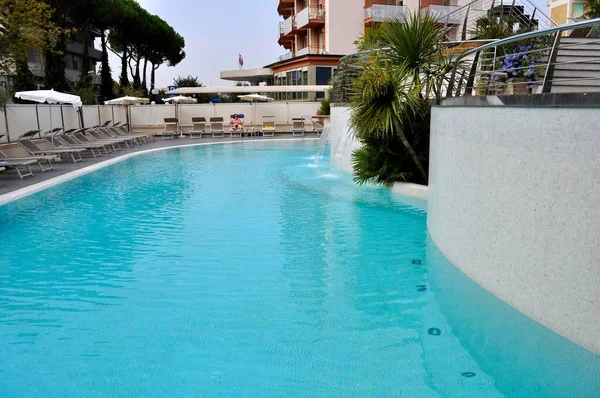 Emilia Romagna Italiaanse Adriatische Zee Cervia Hotel Garden Pinerella Zwembadcomplex — Stockfoto