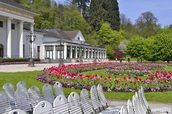 Severní Černý Les Baden Baden Lázeňská Zahrada Lázeňský Hotel Tulipánové — Stock fotografie
