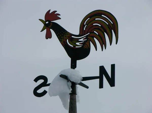 Weathercock Snow Winter Season — Stock Photo, Image