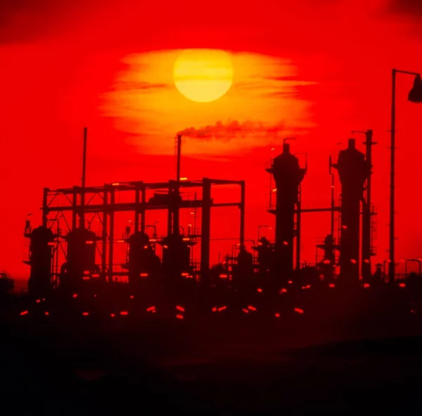 Oil Refinery Industrial Plant — Stockfoto