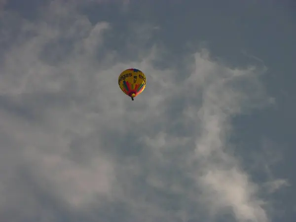 Balão Quente Balão Cativo Céu Nuvem Publicidade Gás Natural Balão — Fotografia de Stock