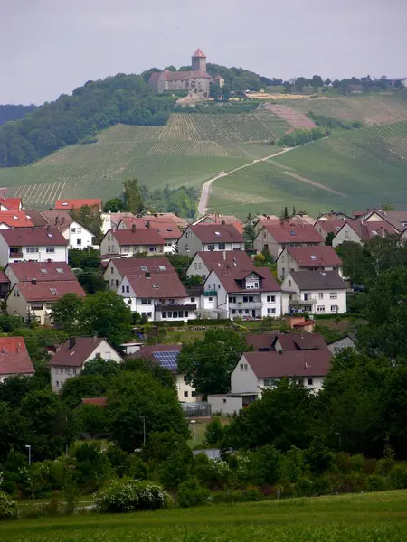 Grobottwar县附近的景观Ludwigsburg Baden Rttemberg德国Lichtenberg城堡 — 图库照片