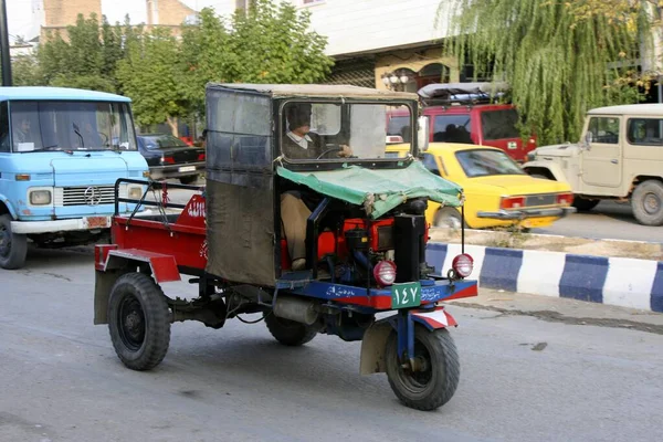 Peculiar Tractor Streets Takab Iran Asia — Stock Photo, Image