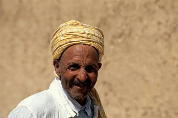 Starý Muž Portrét Maroku Africe — Stock fotografie