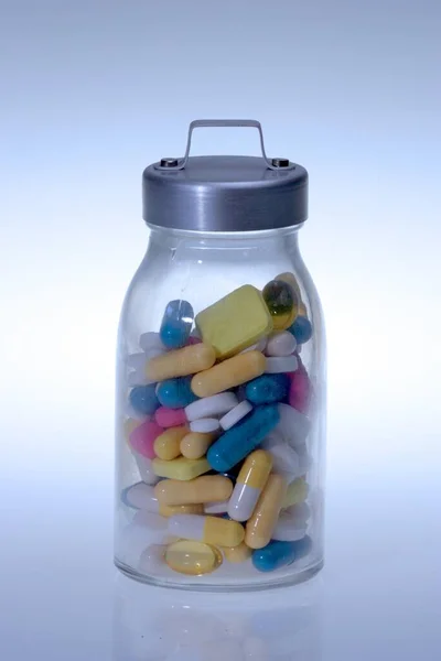 Pills Jar Pills Medicine Drug Drug Medicals Medicine Dragees Doping — Stock Photo, Image