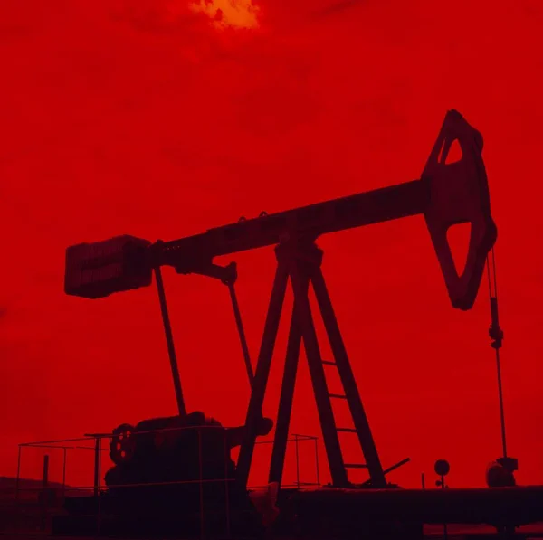 Bomba Óleo Nos Campos Petróleo Texas Eua América Norte — Fotografia de Stock