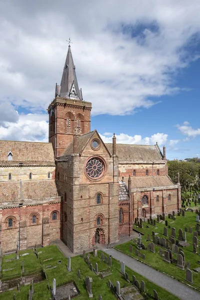 Románsko Normanská Katedrála Magnuse Století Kirkwall Pevnina Orkneje Skotsko Velká — Stock fotografie