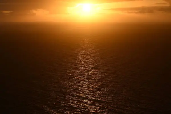 Západ Slunce Nad Mořem Atlantik Tenerife Kanárské Ostrovy Španělsko Evropa — Stock fotografie