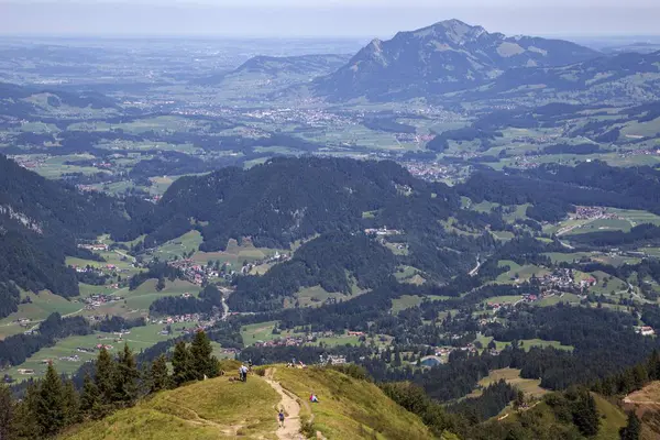 Ridge Hiking Trail Summit Fellhorn Sllerkopf Illertal Oberstdorf Oberallgu Allgu — Stock Photo, Image