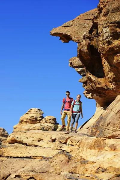 Wandelen Rond Little Petra Jordanië Azië — Stockfoto