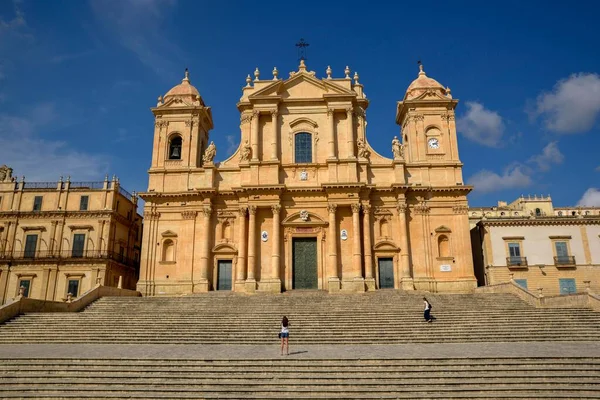 San Nicol Cathedral Noto Syracuse Province Sicily Italy Europe — Stock Photo, Image