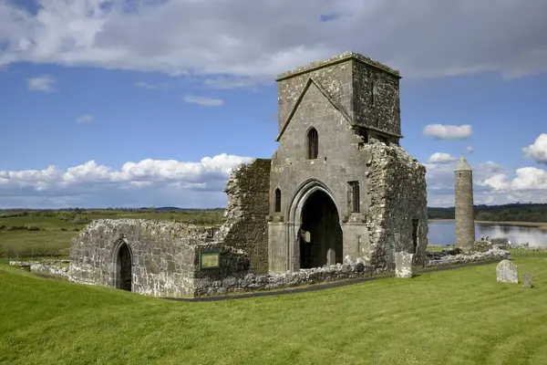 Mary Augustinian Priory Augustinian Kloster Mary Devenish Island Lough Erne — Stockfoto