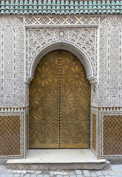 Ornate Door Marrakech Morocco Africa — Stock Photo, Image