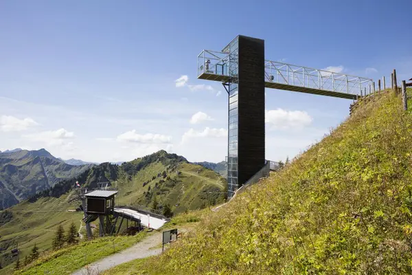 Tampilan Platform Walmendingerhorn Kleinwalsertal Allguer Alps Vorarlberg Austria Eropa — Stok Foto