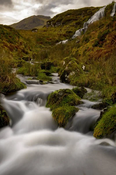 Waterfall Autumn Highland Landscape Portree Isle Skye Scotland United Kingdom — Stock Photo, Image