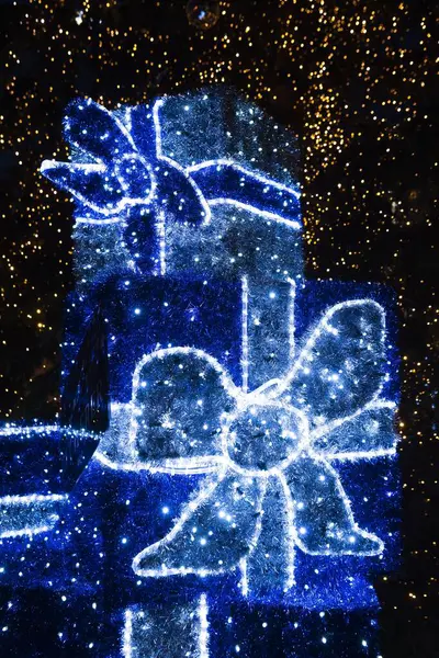 Φωτισμένα Πακέτα Χριστουγέννων Lucerne Christmas Market Ελβετία Ευρώπη — Φωτογραφία Αρχείου