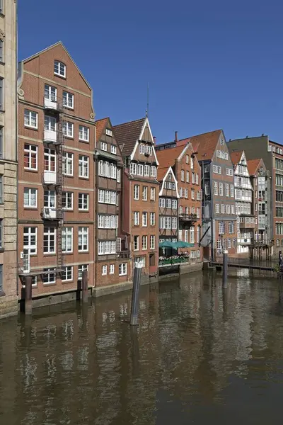 Huizen Bij Herrengrabenfleet Hamburg Duitsland Europa — Stockfoto