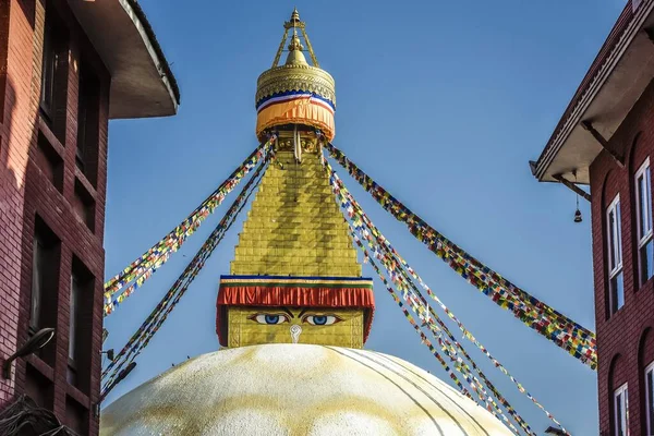 Boudhanath Stupa Boudha Bouddhisme Tibétain Katmandou Népal Asie — Photo