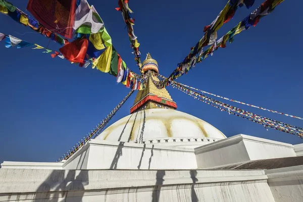 Boudhanath Stupa Boudha Buddismo Tibetano Kathmandu Nepal Asia — Foto Stock