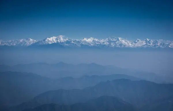 View Plane Himalaya Mountain Range Snow Nepal Asia — Stock Photo, Image