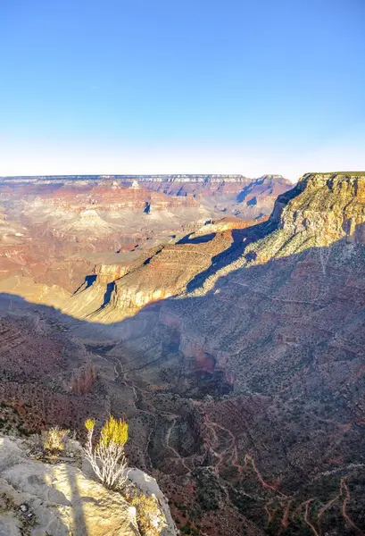 Gorge Van Grand Canyon Met Bright Angel Trail Uitzicht Vanaf — Stockfoto