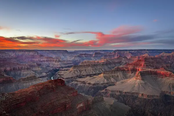 Gorge Grand Canyon Sunset Colorado River View Hopi Point Eroded — Stock Photo, Image