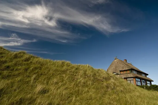 Thatched House Dunes Amrum Island — Stock Photo, Image