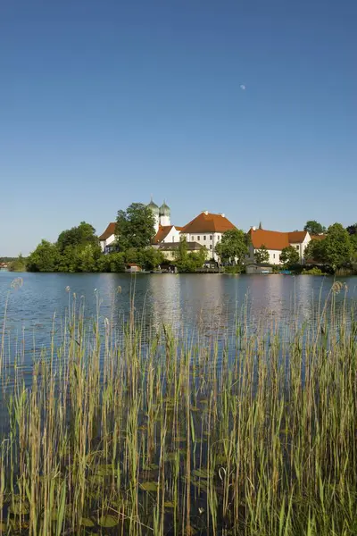 See Lake Seeon Seebruck Chiemgau Upper Bavaria Bavaria Germany Europe — 图库照片