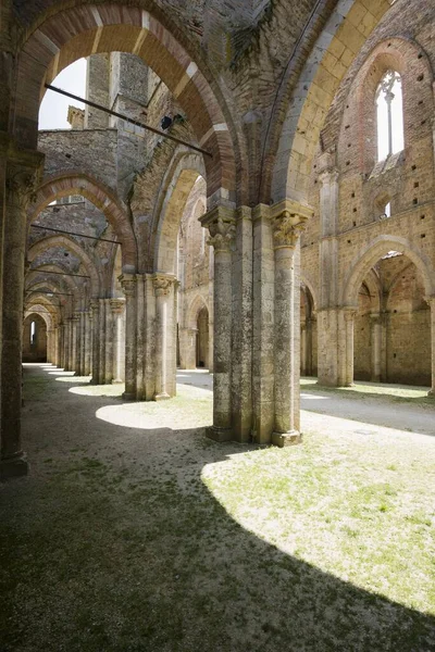 Ruinas Del Monasterio Cisterciense Abadía San Galgano Abbazia San Galgano — Foto de Stock