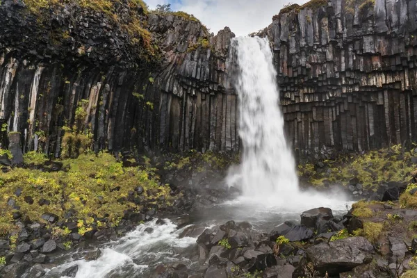 Svartifoss Waterfall Skaftafell National Park South Iceland — Stock Photo, Image