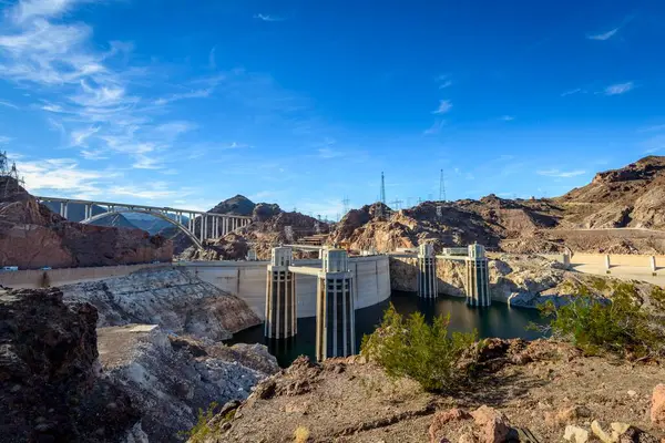 Hoover Dam Hoover Dam Dam Vicino Las Vegas Livello Dell — Foto Stock