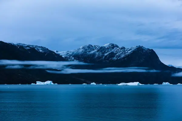 Drift Ice Scoresby Sund Dawn Beautiful View — Stock fotografie