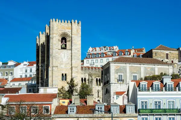 Vue Sur Cathedral Alfama District Lisbonne Portugal Europe — Photo